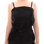 La Maison du Couturier Black Leather Jumpsuit GSS10365-2