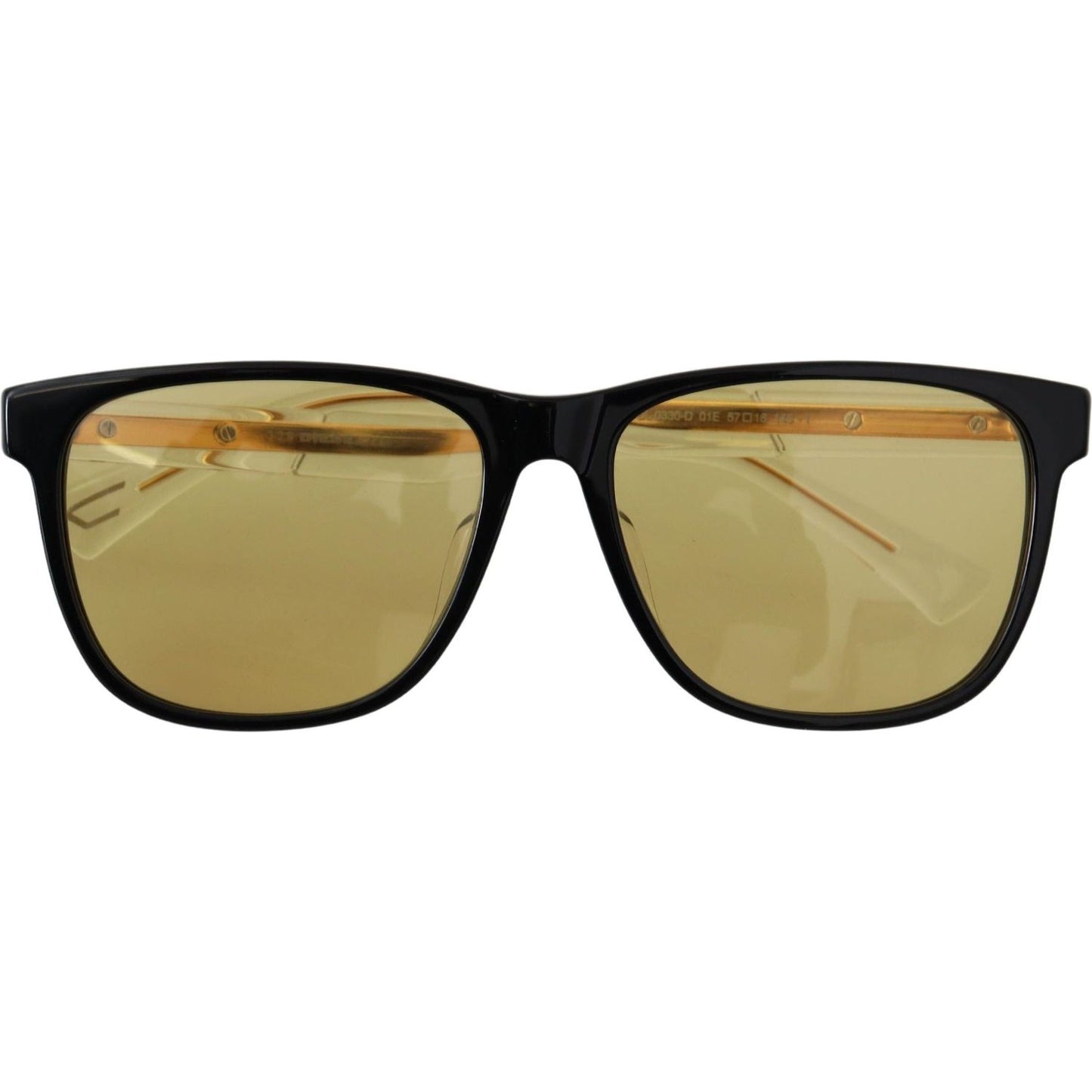 Diesel Black Frame DL0330-D 01E 57 Yellow Transparent Lenses Sunglasses GLA840