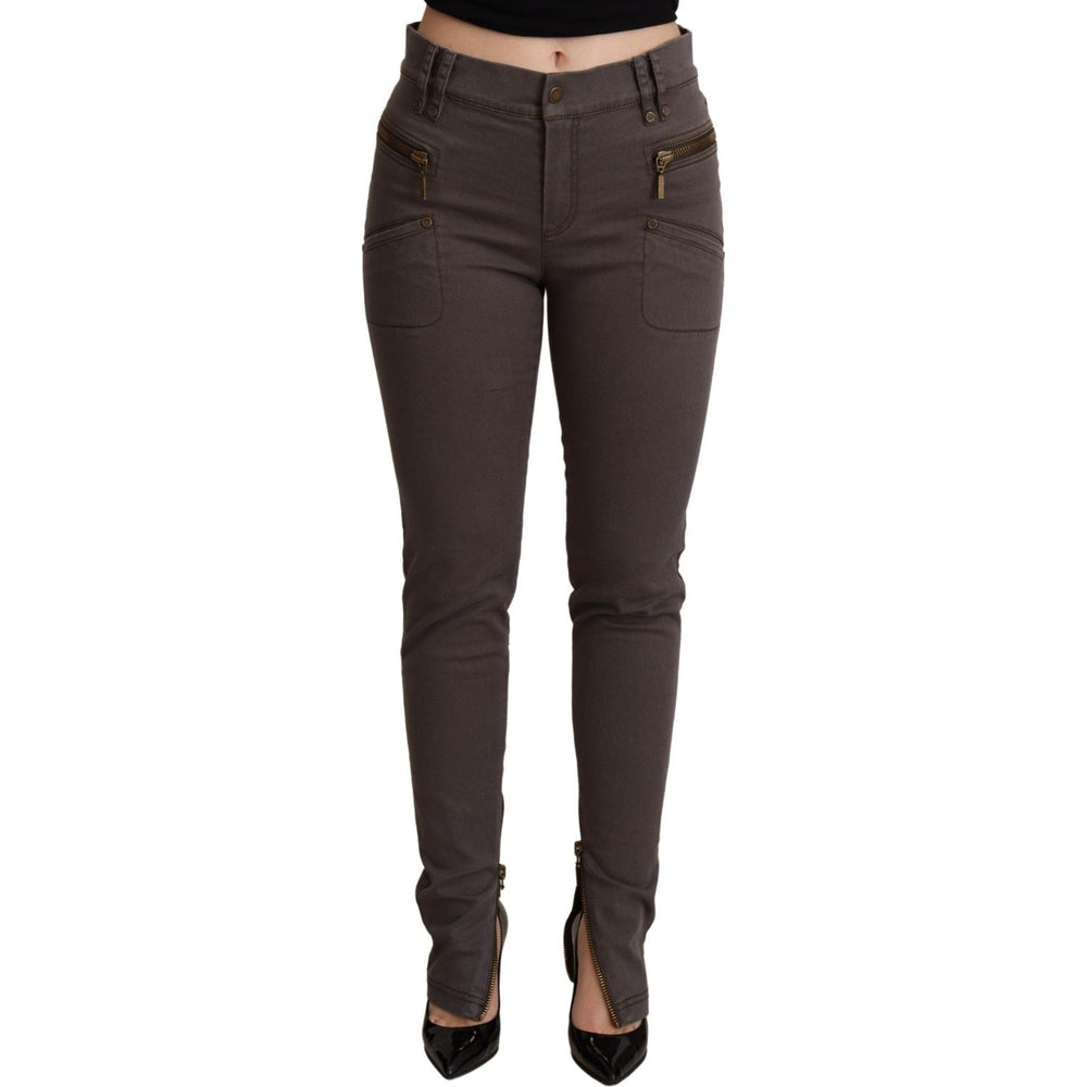 PLEIN SUD Brown Cotton Stretch Skinny Denim Jeans PAN71624 -38