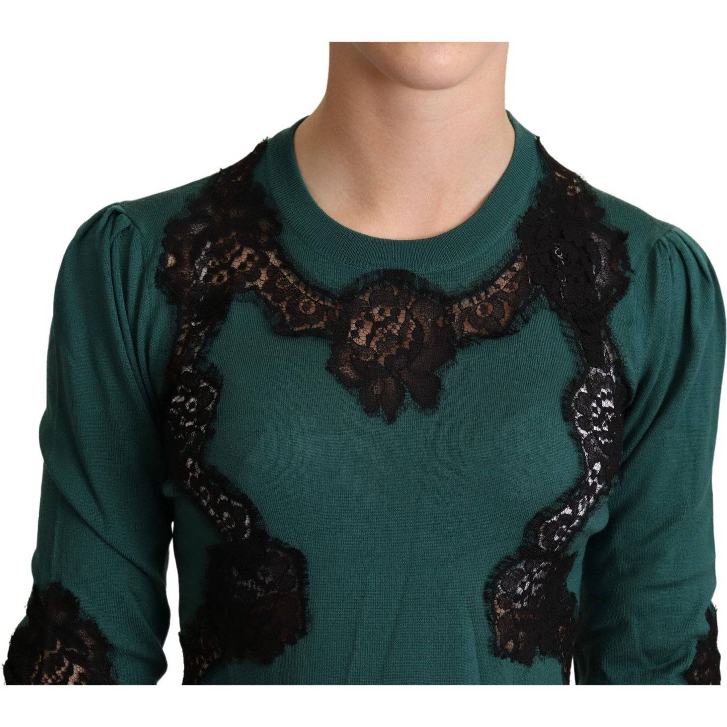 Dolce & Gabbana Green Wool Crewneck Sweater TSH6308 -36