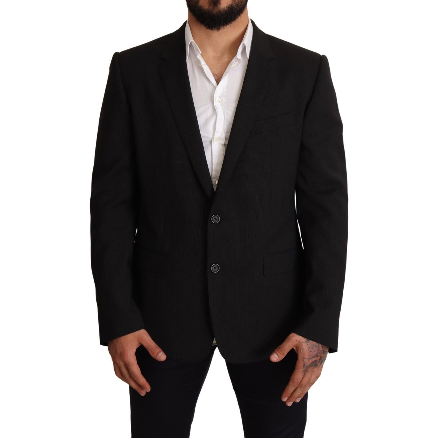 Dolce & Gabbana Black Striped MARTINI Jacket Blazer JKT2857-54