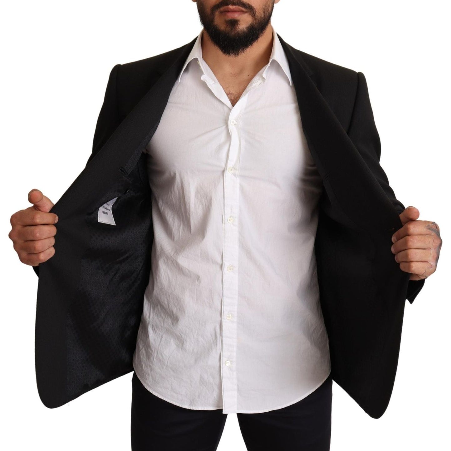 Dolce & Gabbana Black Striped MARTINI Jacket Blazer JKT2857-54