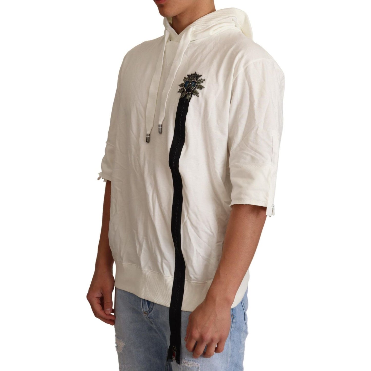 Dolce & Gabbana White Hooded Limited Edition Sweater TSH6400-48