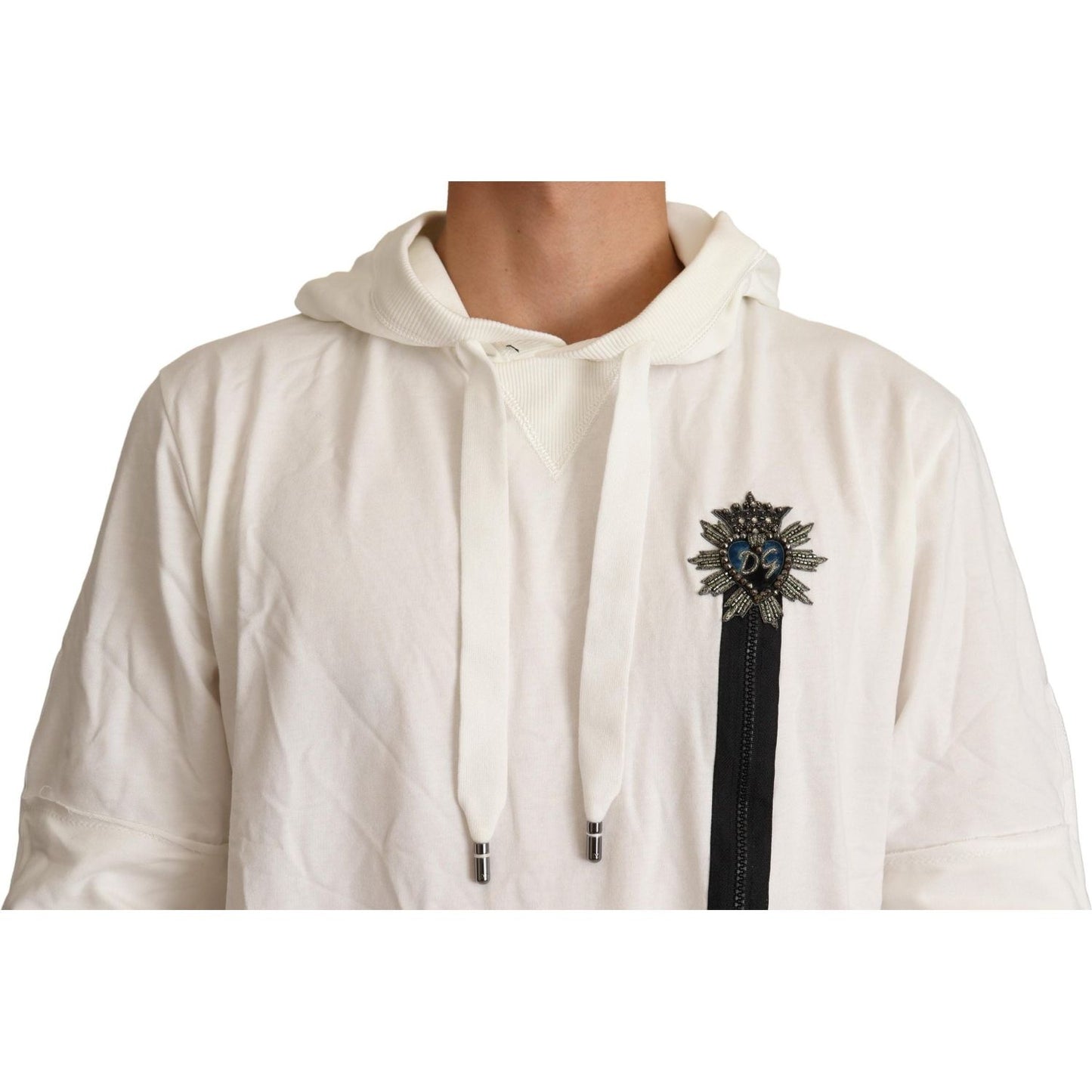 Dolce & Gabbana White Hooded Limited Edition Sweater TSH6400-48
