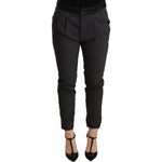 CYCLE Gray Mid Waist Slim Fit Skinny Cotton Trouser PAN71161 -26