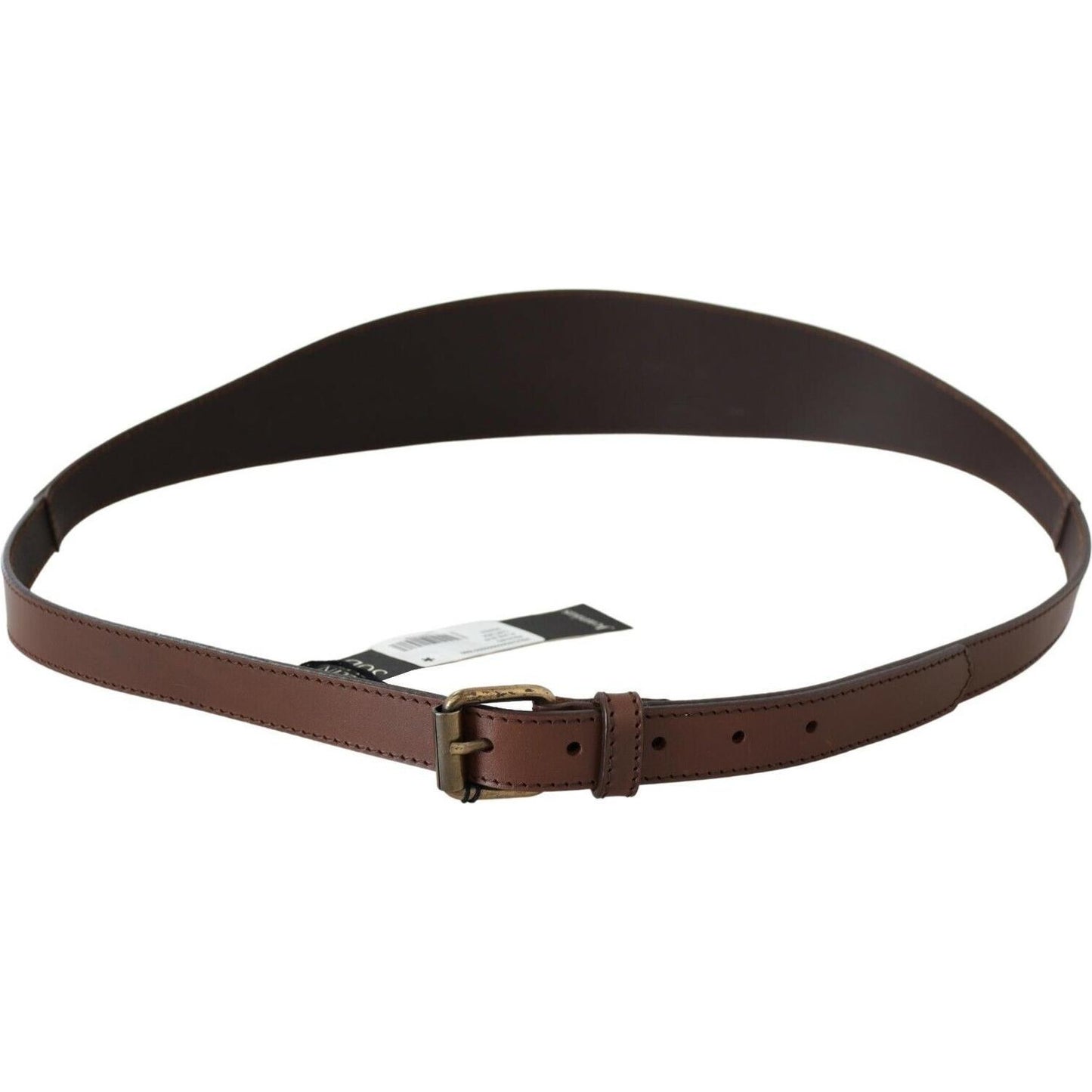 PLEIN SUD Brown Genuine Leather Rustic Metal Buckle Belt WOMAN BELTS