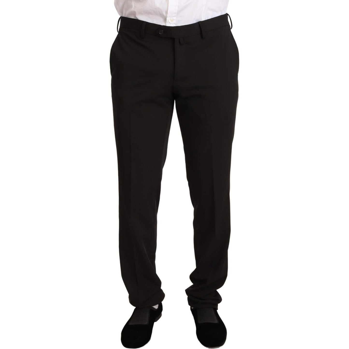 Domenico Tagliente Black Polyester Slim 2 Piece Set TAGLIENTE Suit KOS1902-50