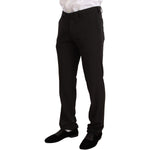 Domenico Tagliente Black Polyester Slim 2 Piece Set TAGLIENTE Suit KOS1902-50