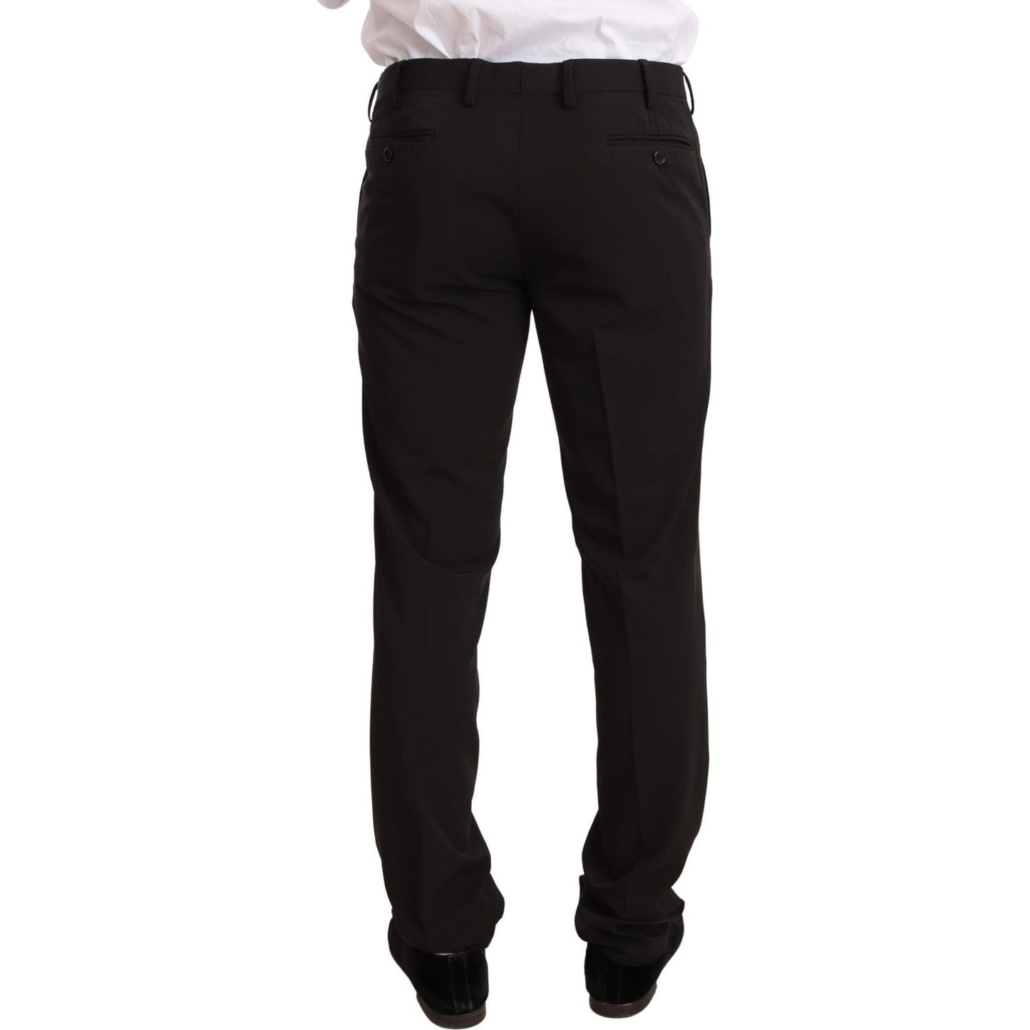 Domenico Tagliente Black Polyester Slim 2 Piece Set TAGLIENTE Suit KOS1902-50