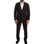 Domenico Tagliente Black Polyester Slim 2 Piece Set TAGLIENTE Suit KOS1902-50
