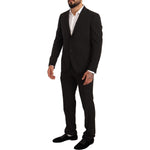 Domenico Tagliente Black Polyester Slim 2 Piece Set TAGLIENTE Suit KOS1902-50
