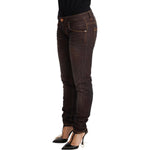 Acht Brown Washed Cotton Slim Fit Denim Low Waist Trouser Jeans PAN71811-26