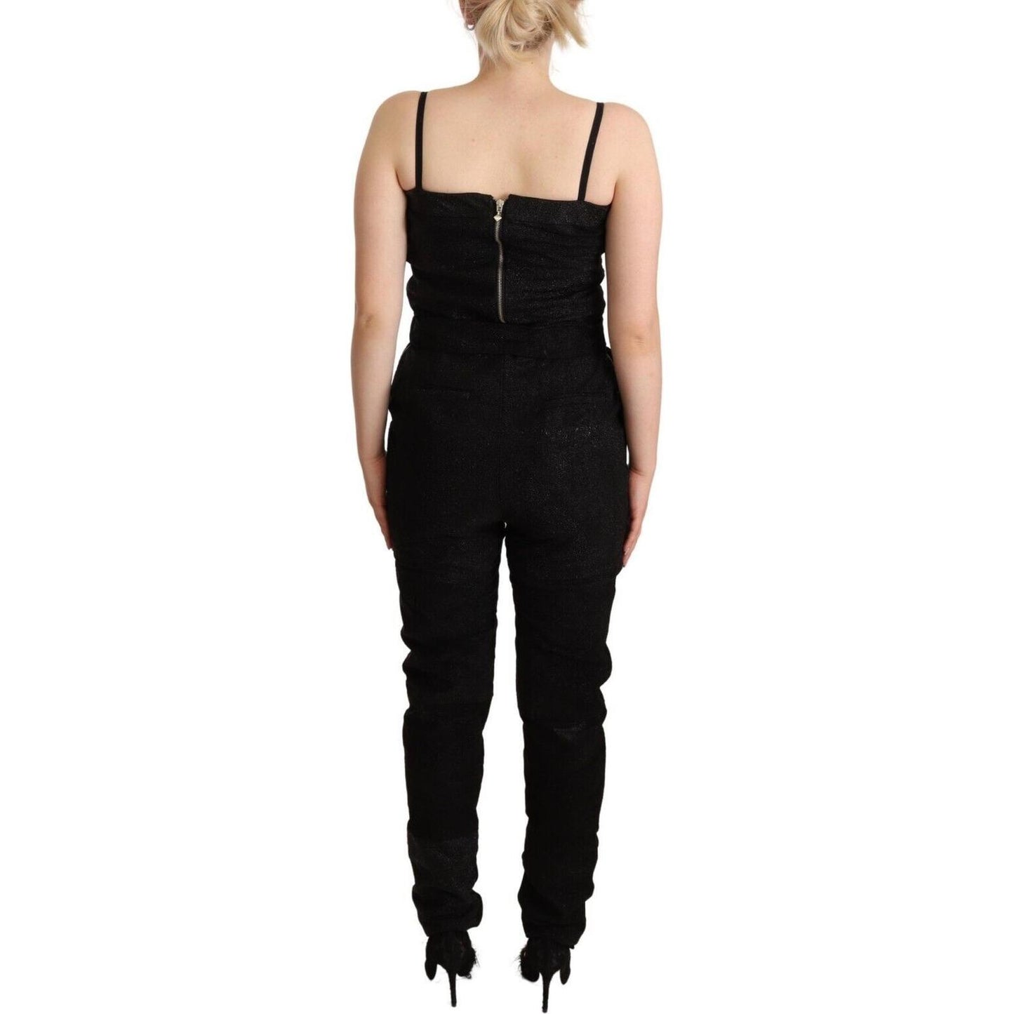 La Maison du Couturier Black Spaghetti Strap Jumpsuit Dress DR28580 - 40