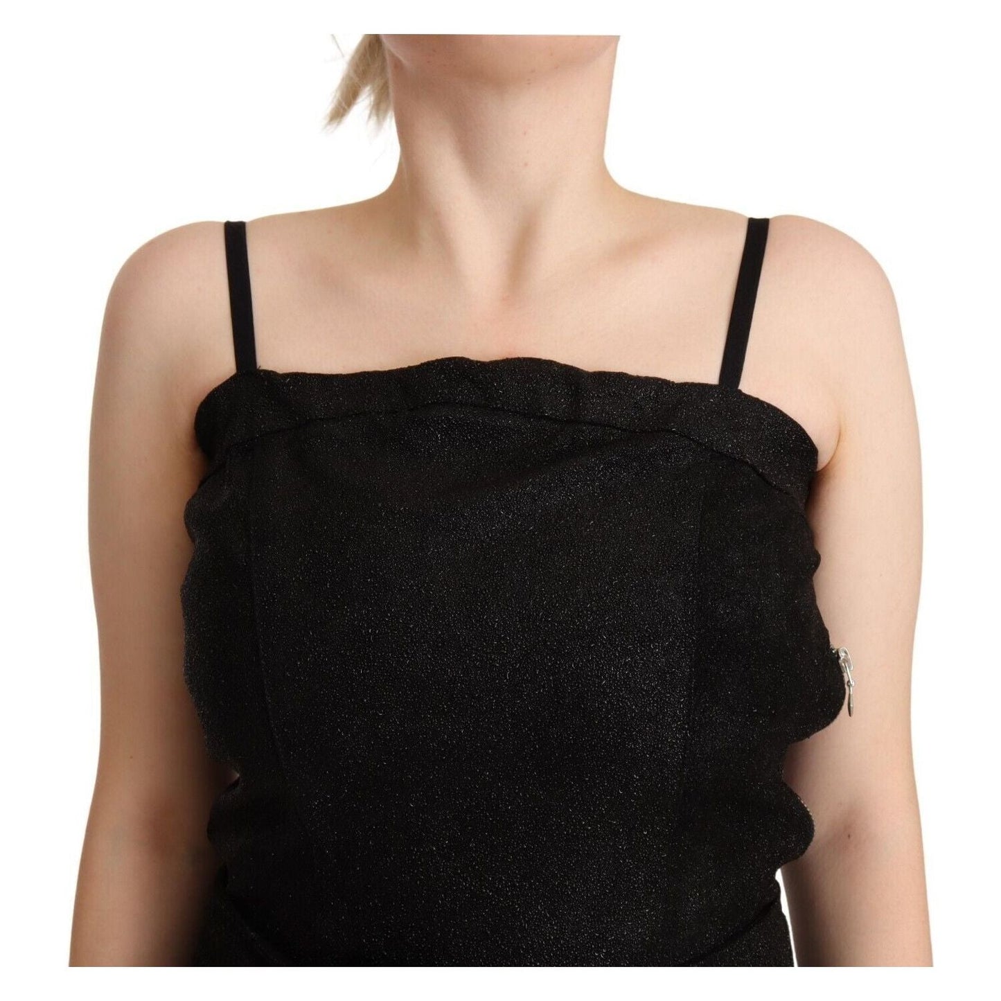 La Maison du Couturier Black Spaghetti Strap Jumpsuit Dress DR28580 - 40