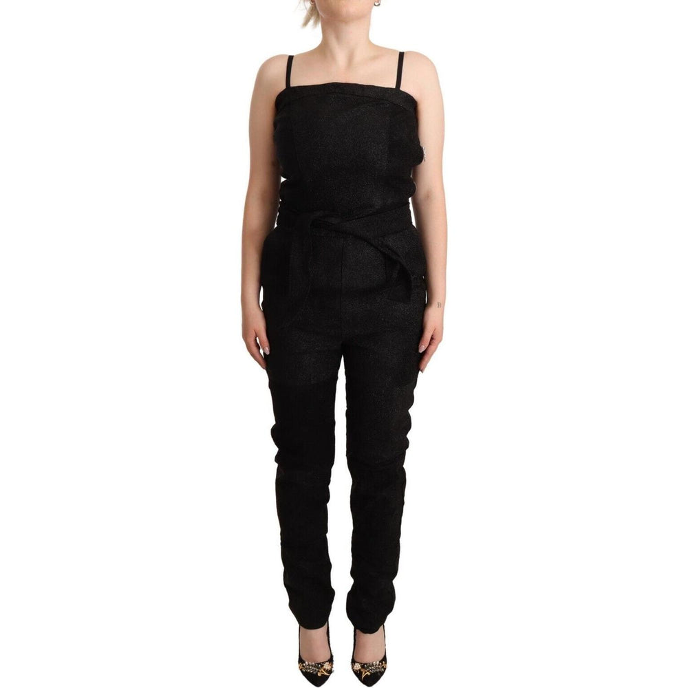 La Maison du Couturier Black Spaghetti Strap Jumpsuit Dress DR28580 - 40