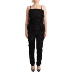 La Maison du Couturier Black Spaghetti Strap Jumpsuit Dress DR28580 - 40