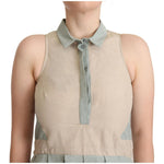 Comeforbreakfast Multicolor Collared Sleeveless Sheath Dress DR28566 - 40