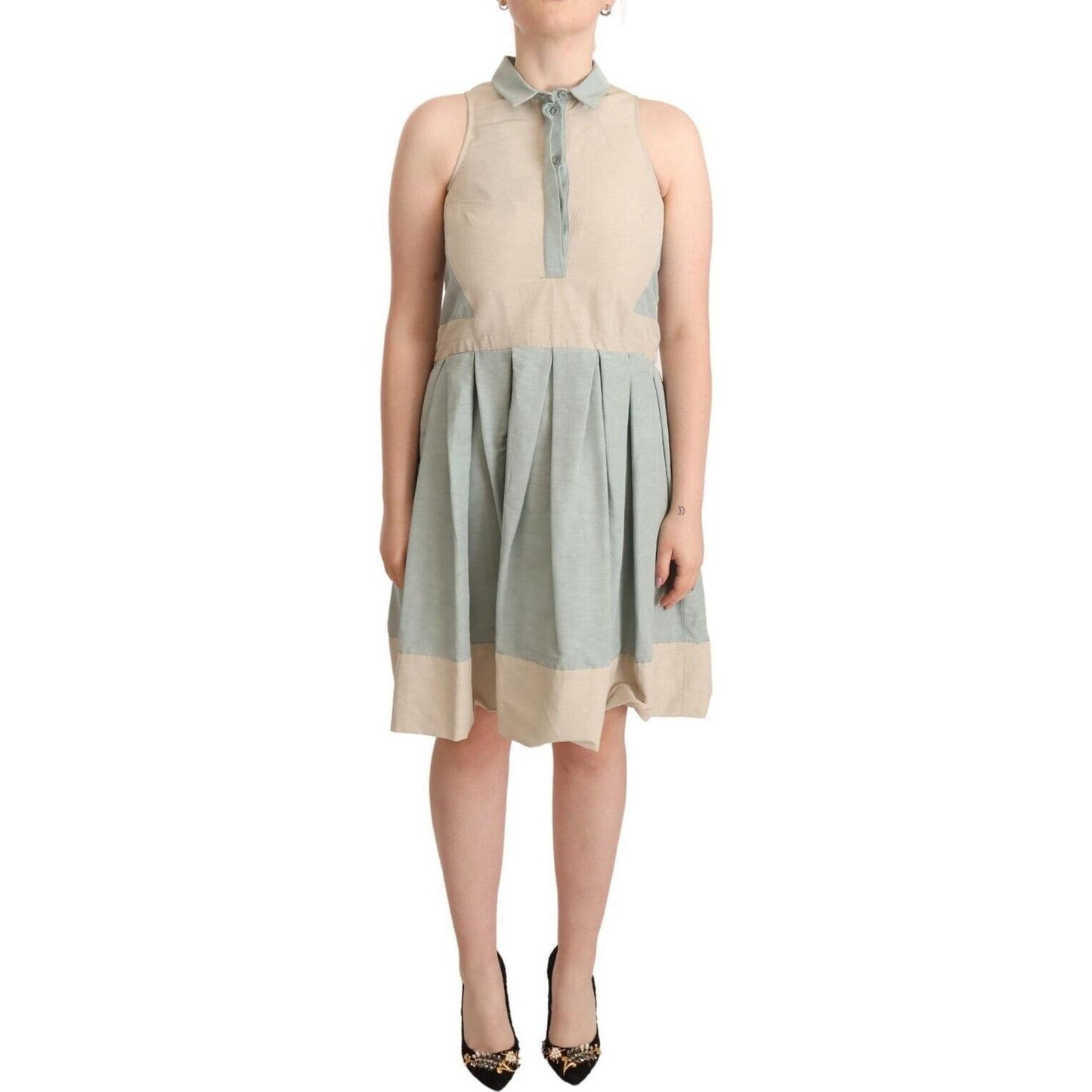 Comeforbreakfast Multicolor Collared Sleeveless Sheath Dress DR28566 - 40