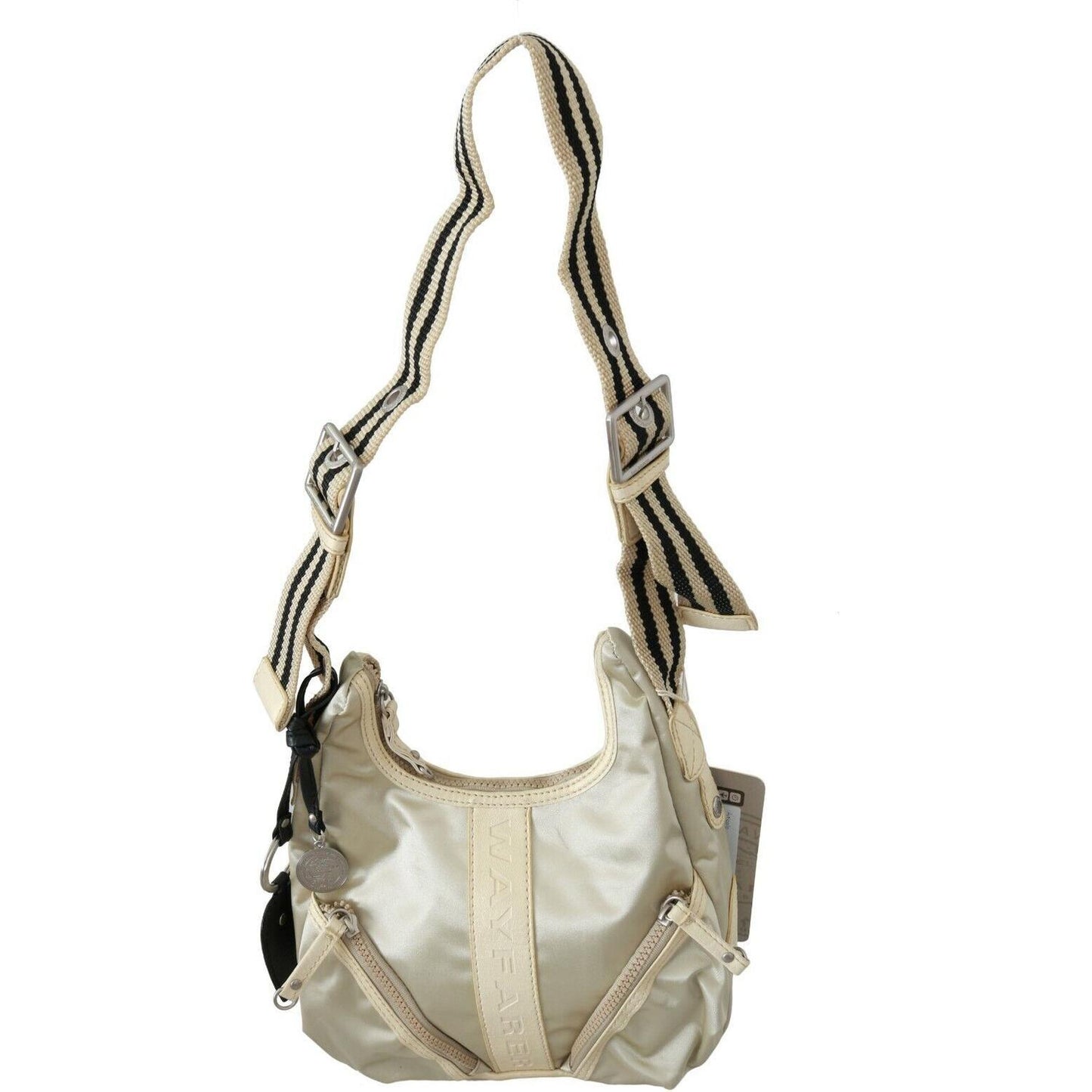 WAYFARER White Shoulder Crossbody Sling Fabric Purse VAS9185