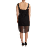 Dolce & Gabbana Black Silk Stretch Crystal Sheath Mini Dress DR28299 - 40