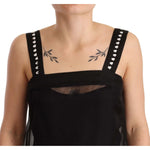 Dolce & Gabbana Black Silk Stretch Crystal Sheath Mini Dress DR28299 - 40