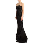 Dolce & Gabbana Black Silk Stretch Sheath Mermaid Gown Dress DR28309 - 40