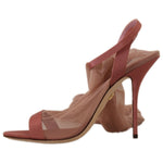 Dolce & Gabbana Pink Tulle Stretch Ankle Strap Sandals Shoes LA9648 - 39