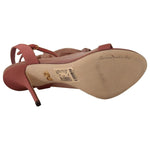 Dolce & Gabbana Pink Tulle Stretch Ankle Strap Sandals Shoes LA9648 - 39