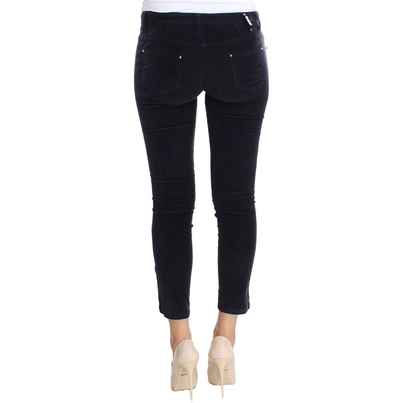Costume National Purple Cropped Corduroys Jeans SIG30157-1