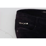 Costume National Purple Cropped Corduroys Jeans SIG30157-1