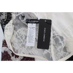 Dolce & Gabbana White Floral Lace Full Length Gown Dress NOC10174-1