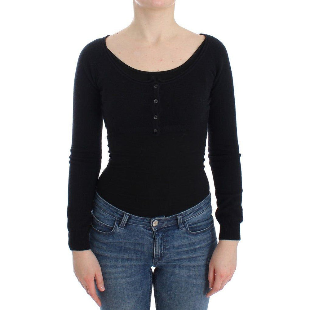 Ermanno Scervino Black Cashmere Cardigan Sweater SIG12574-2