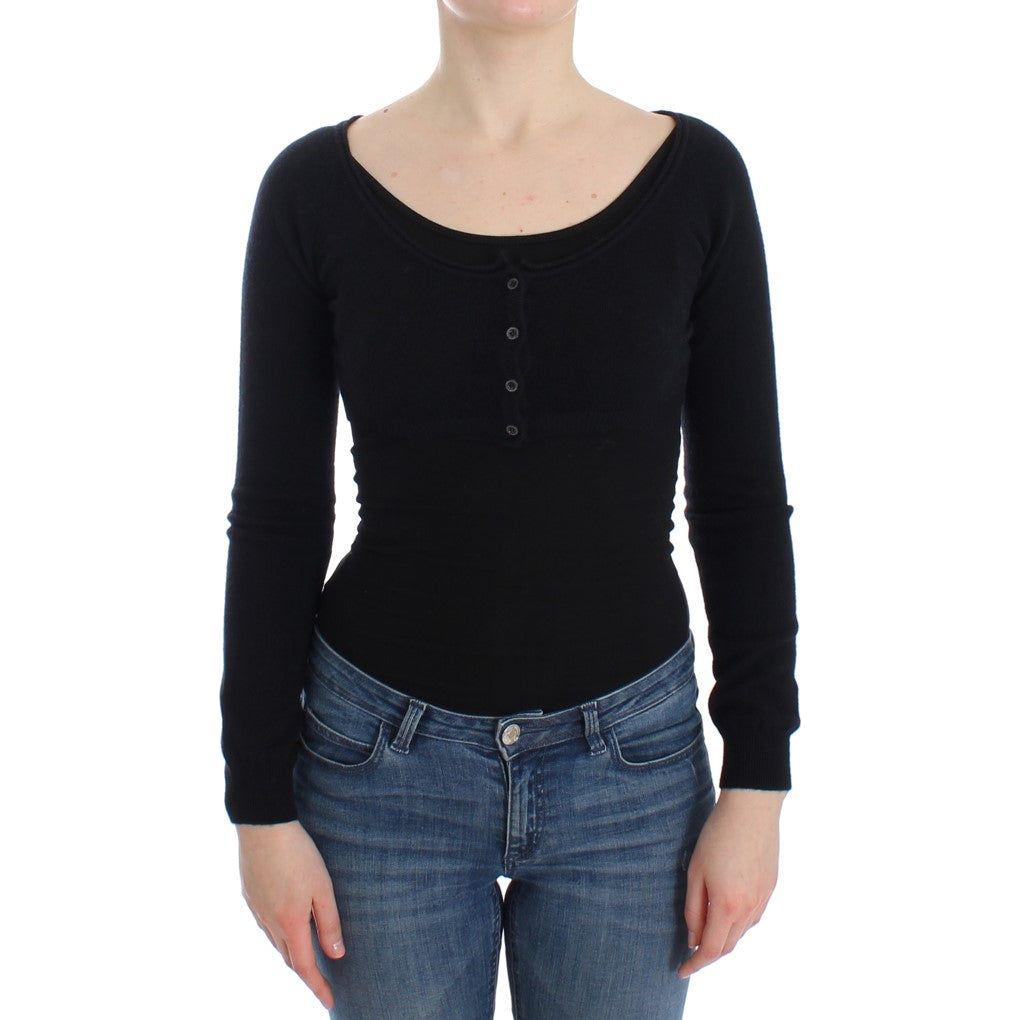 Ermanno Scervino Black Cashmere Cardigan Sweater SIG12574-2
