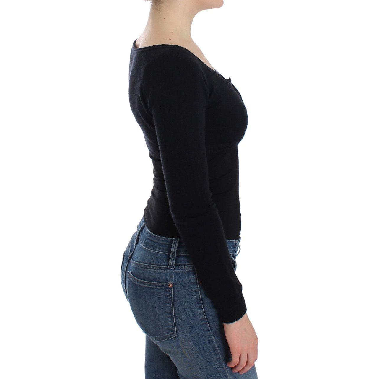 Ermanno Scervino Black Cashmere Cardigan Sweater SIG12574-2
