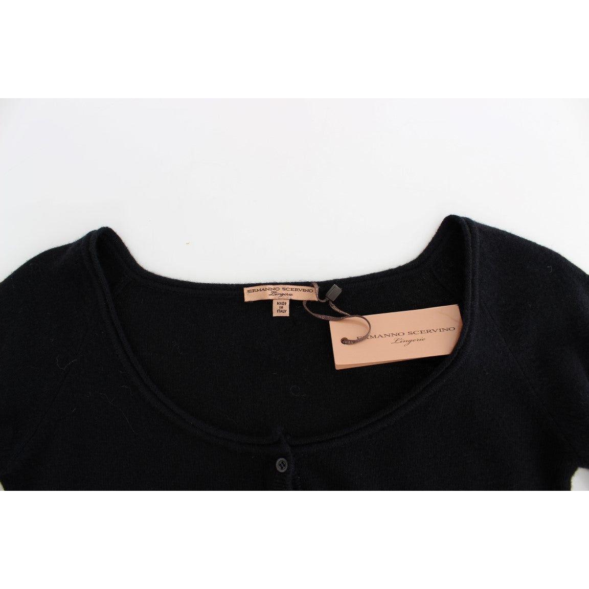 Ermanno Scervino Black Cashmere Cardigan Sweater SIG12574-2