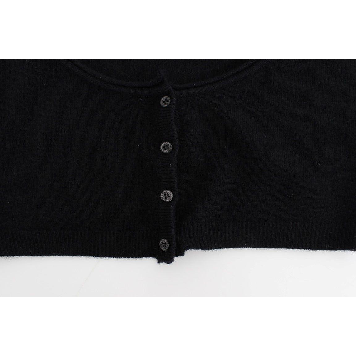 Ermanno Scervino Black Cashmere Cardigan Sweater SIG12574-2