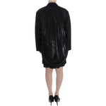 KAALE SUKTAE Black Coat Trench Long Draped Jacket Blazer SIG12602-3