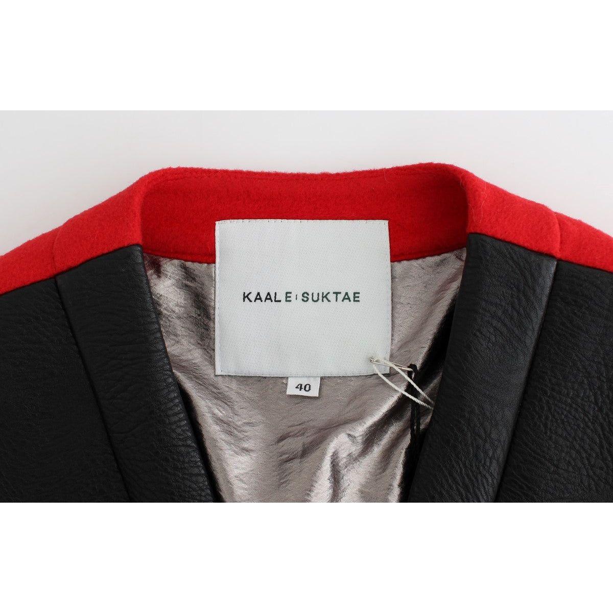 KAALE SUKTAE Black Short Croped Coat Bomber Jacket SIG12604-1