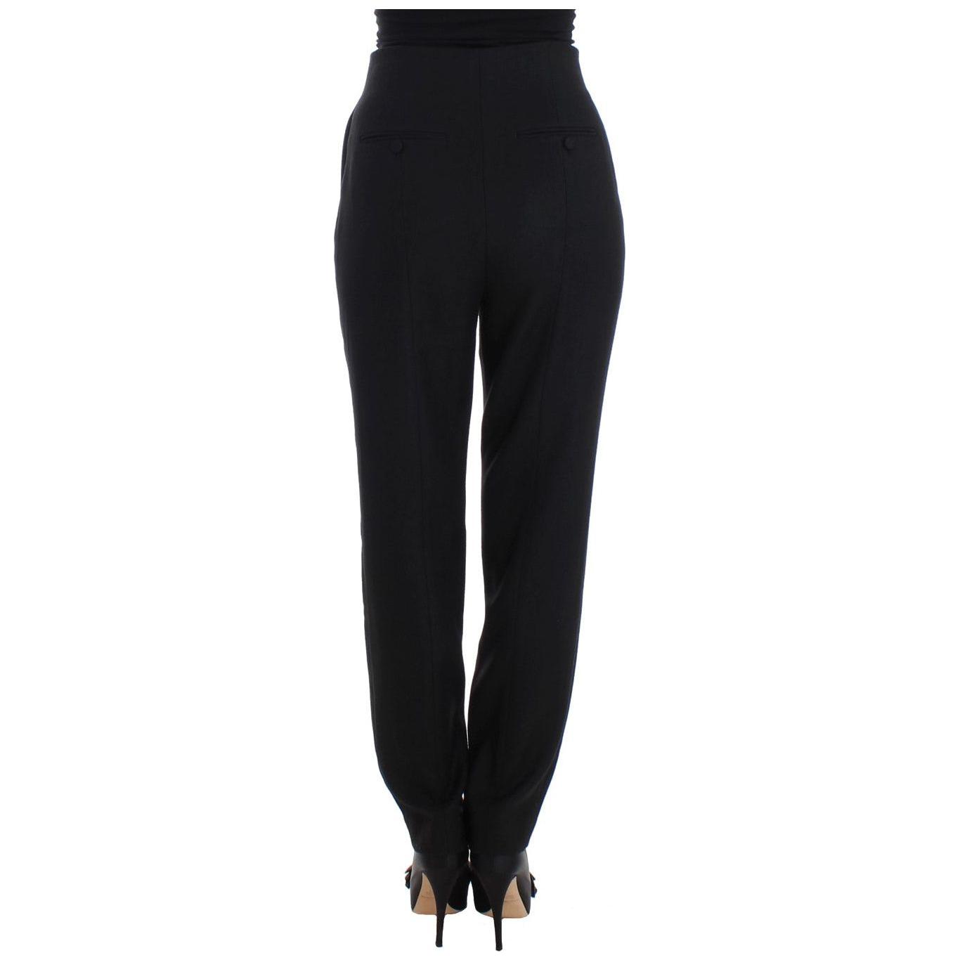 KAALE SUKTAE Black High Waist Straight Slim Dress Pants SIG12610-1