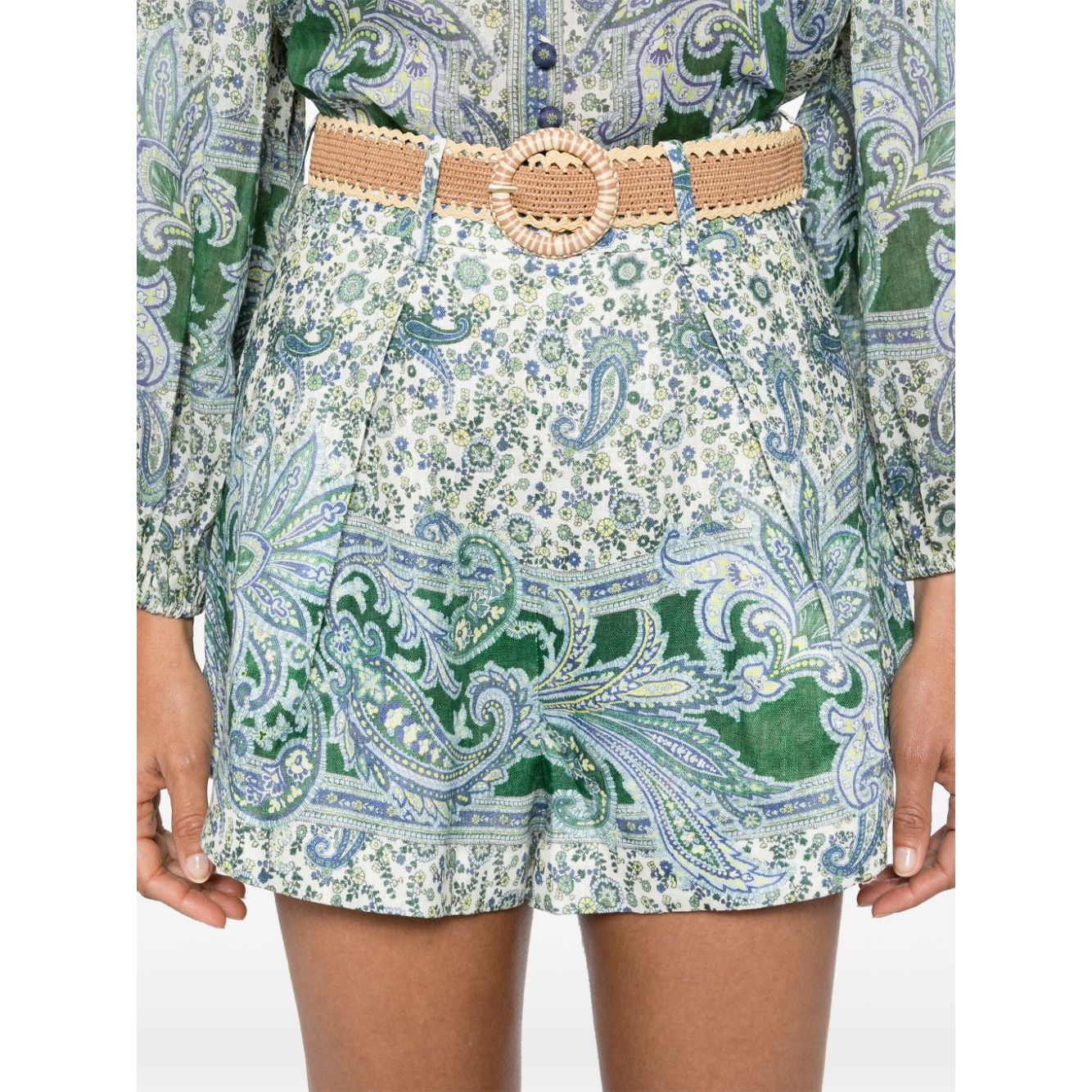 Zimmermann Ottie Tuck Linen Shorts