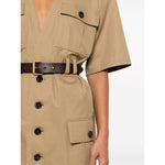 Saint Laurent Cotton twill midi dress 790089Y3A992611