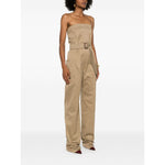 Saint Laurent strapless belted cotton jumpsuit 788579Y7I142613