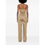 Saint Laurent strapless belted cotton jumpsuit 788579Y7I142613