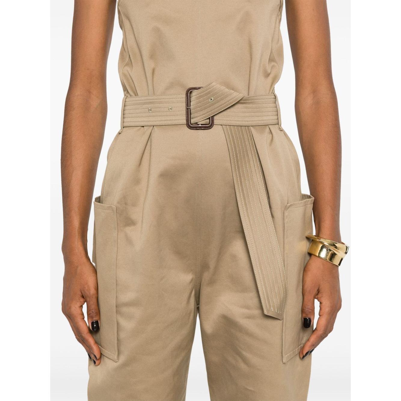 Saint Laurent strapless belted cotton jumpsuit 788579Y7I142613
