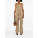 Saint Laurent strapless belted cotton jumpsuit 788579Y7I142613