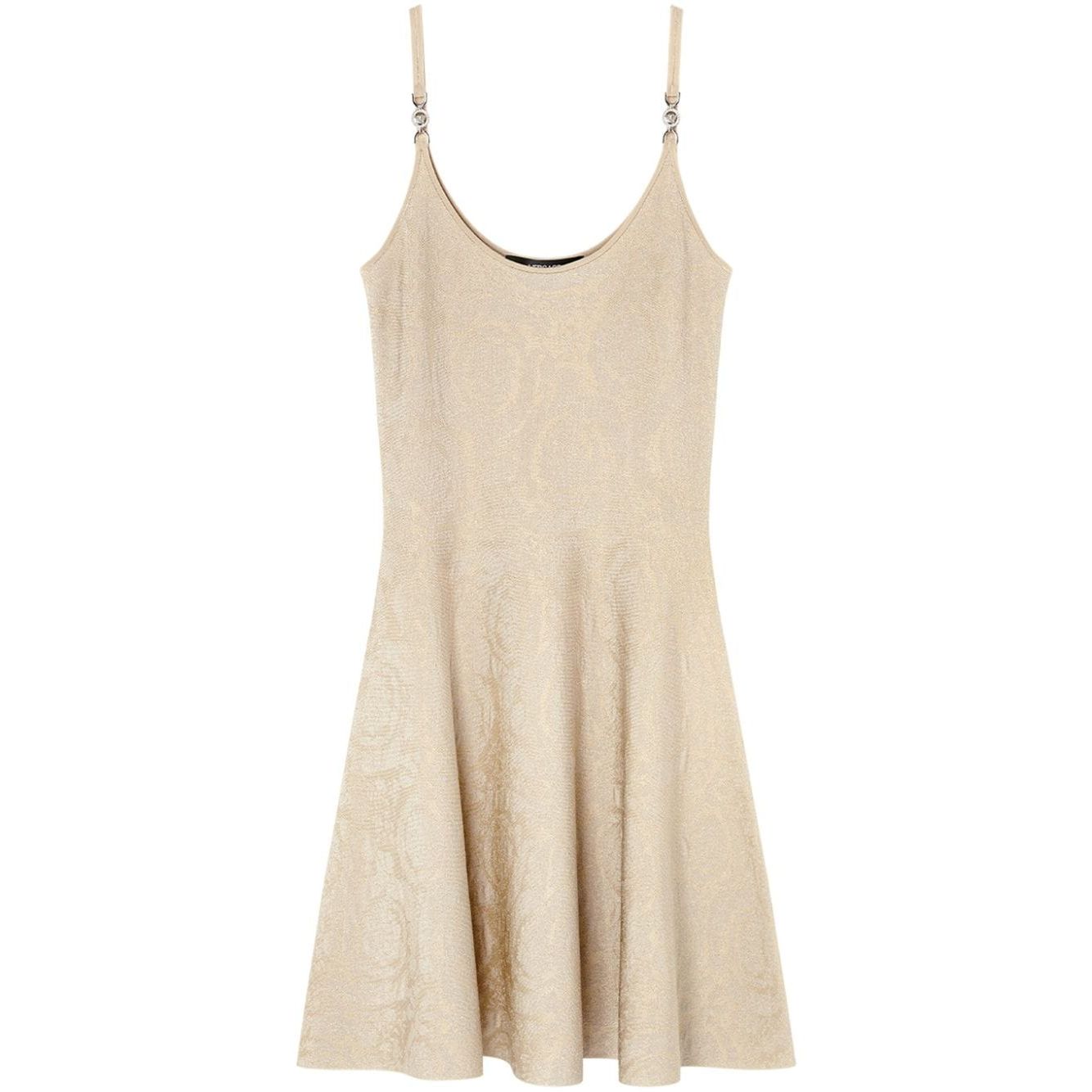 فساتين فيرساتشي باللون البيج