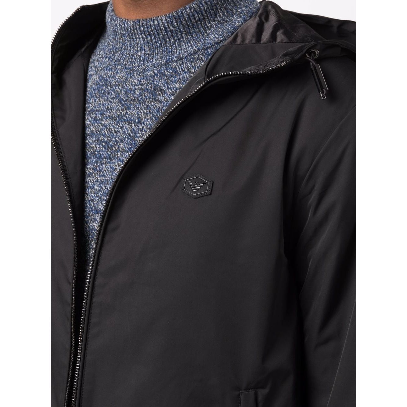 Emporio Armani water-repellent hooded jacket 8N1BQ01NZQZ0999-P25
