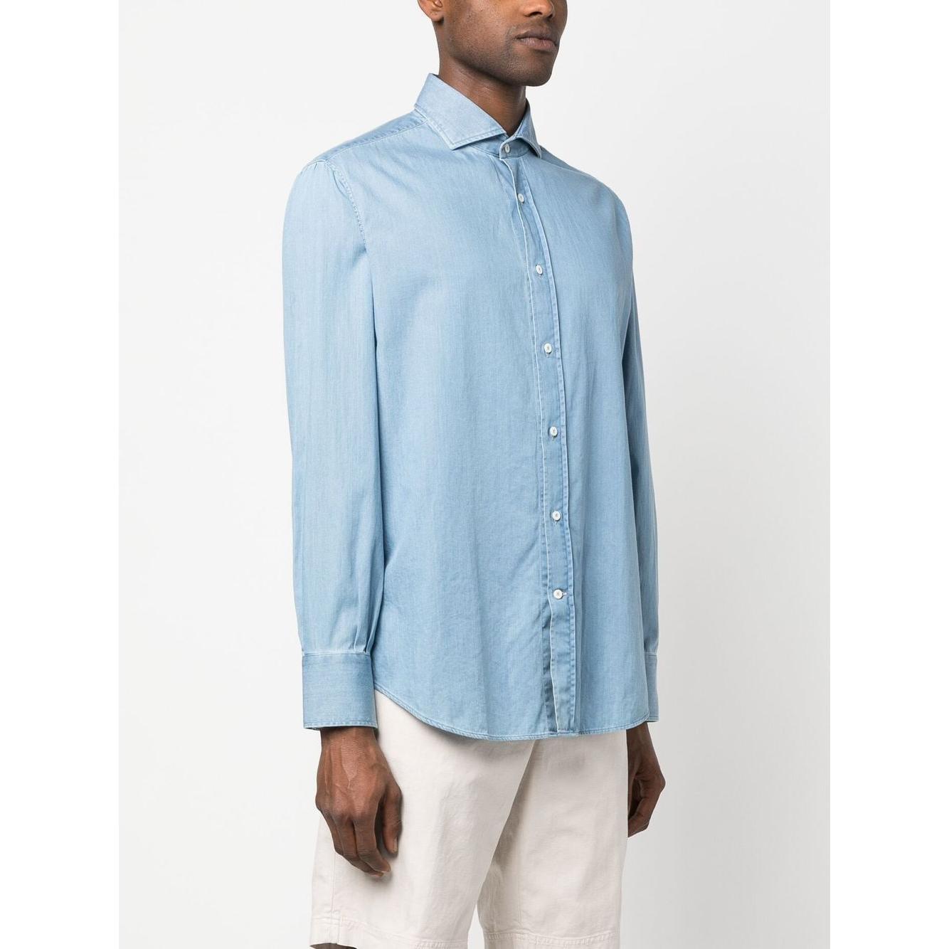 Brunello Cucinelli Shirts Clear Blue MR6830028C008-P25