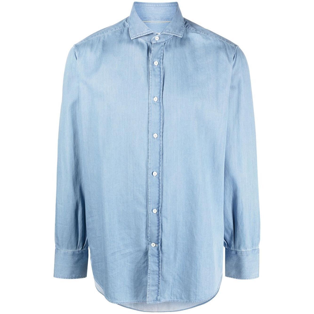 Brunello Cucinelli Shirts Clear Blue MR6830028C008-P25