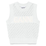 Ganni Openwork cotton vest K2348628-P25